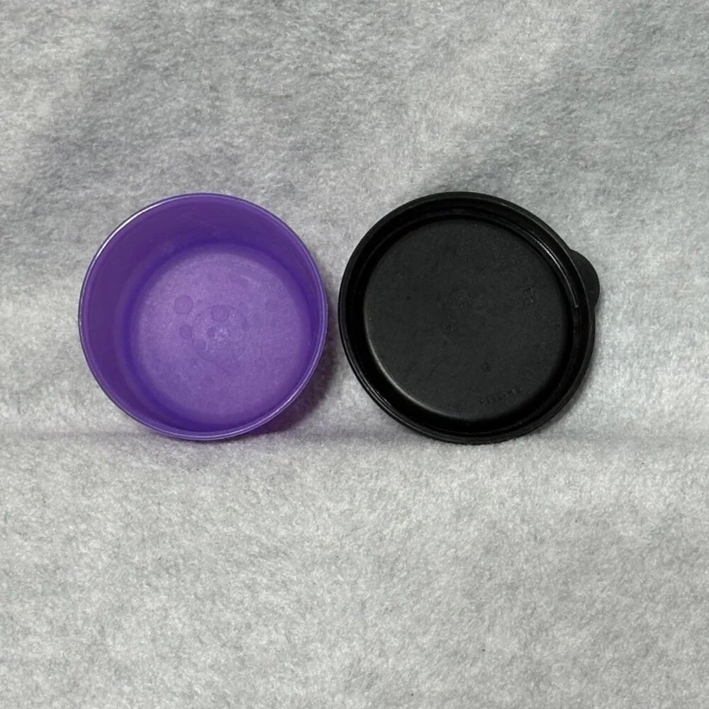 Tupperware Snack Bowl #4914B Purple Black Snack Cup with Lid